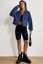 Snap Down Collared Jacket - Piña Colada