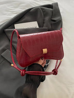 PU Leather Texture Crossbody Bag - Piña Colada
