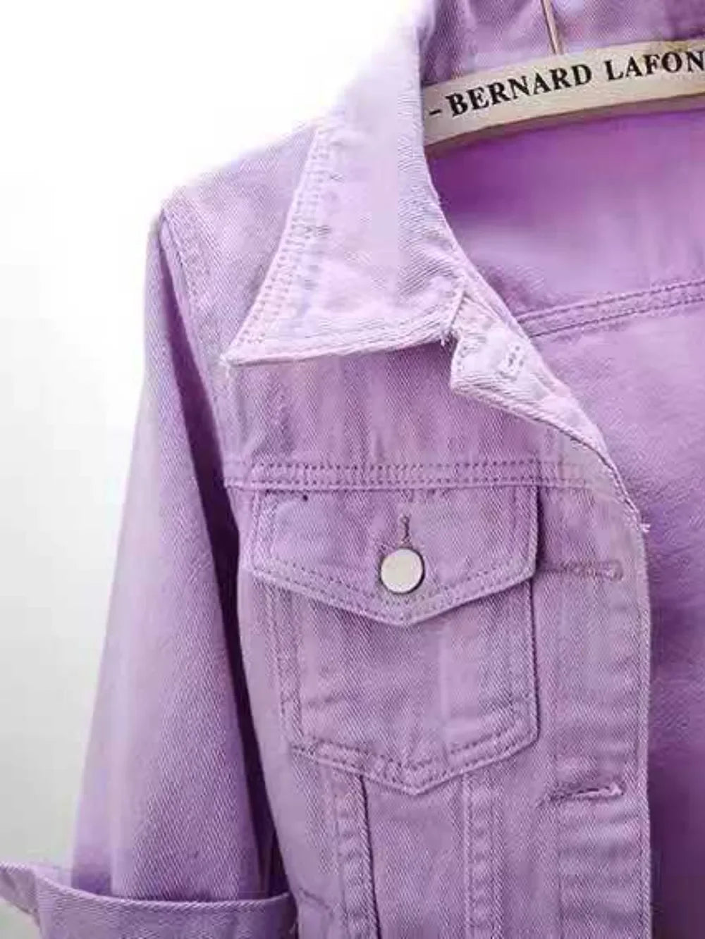 Full Size Cropped Denim Jacket Plus Size - Piña Colada