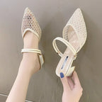 Point Toe Block Heel - Piña Colada