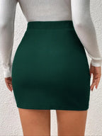 Honey Ruched Elastic Waist Skirt - Piña Colada