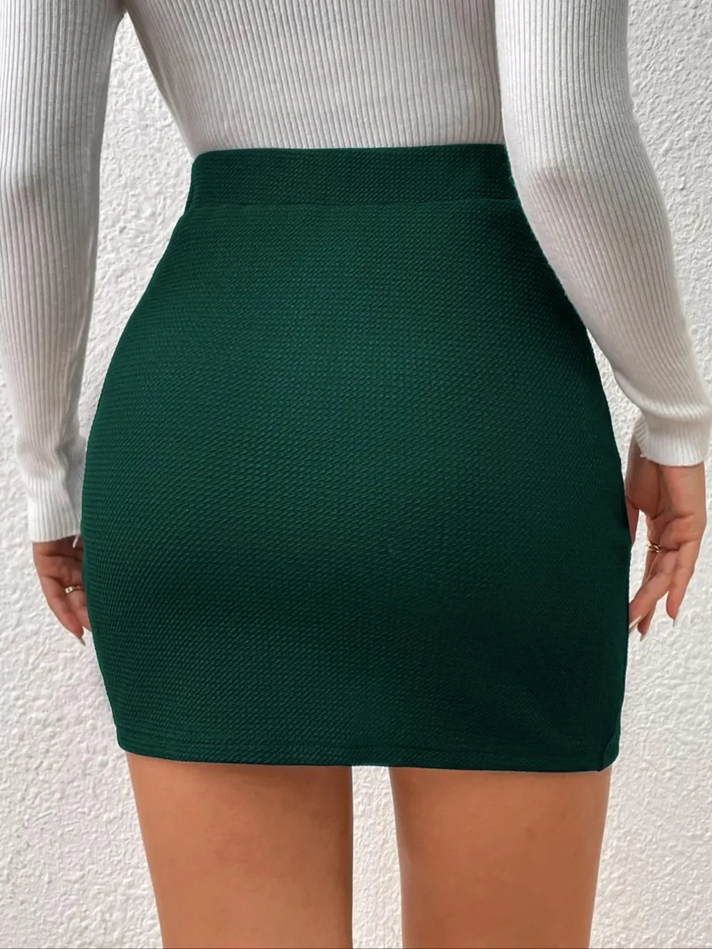 Honey Ruched Elastic Waist Skirt - Piña Colada