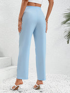 Ruched Long Pants - Piña Colada