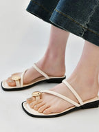 PU Leather Summer Sandals - Piña Colada