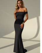 Backless Off-Shoulder Bodycon Mermaid Maxi Dress