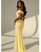 Backless Off-Shoulder Bodycon Mermaid Maxi Dress