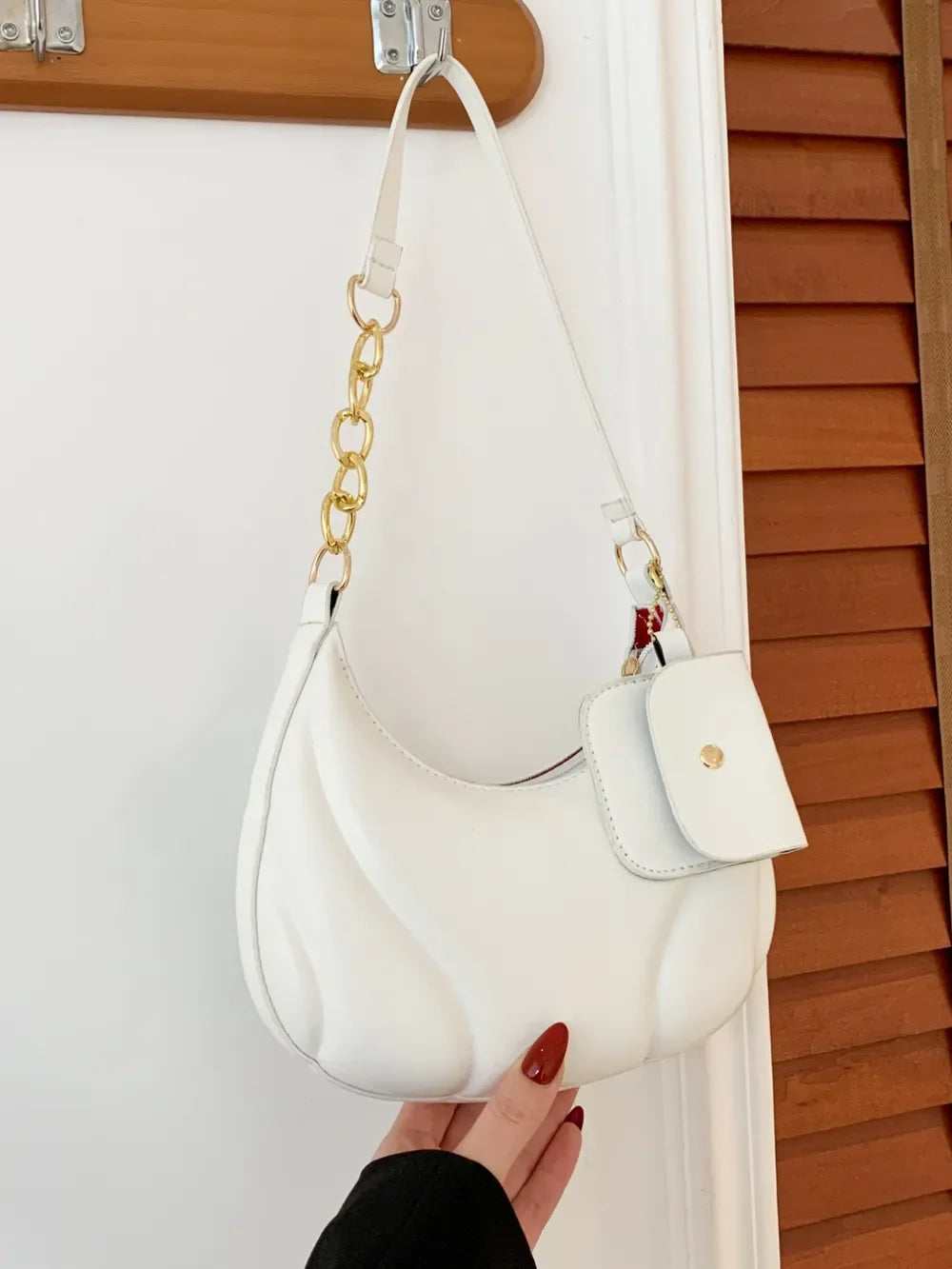 PU Leather Shoulder Bag with EarPods Bag - Piña Colada