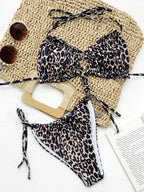 Frill Trill Halter Neck Bikini Set - Piña Colada