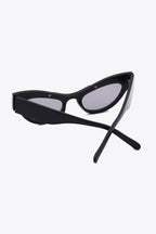 UV400 Rhinestone Trim Cat-Eye Sunglasses - Piña Colada