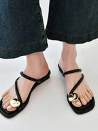 PU Leather Summer Sandals - Piña Colada