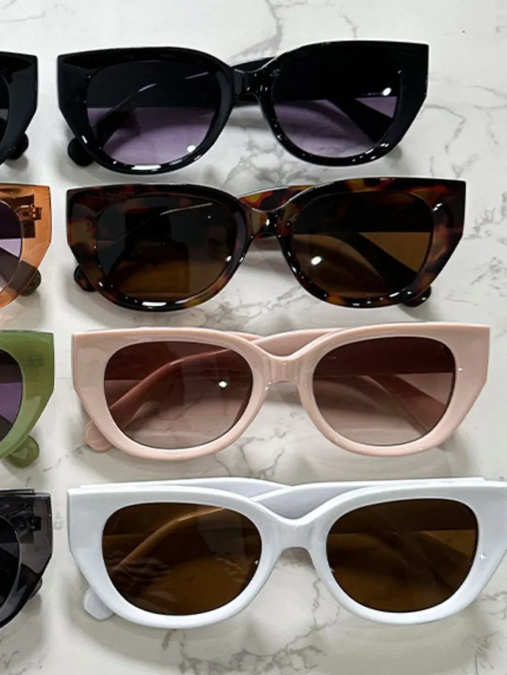 Cat Eye Polycarbonate Frame Sunglasses - Piña Colada
