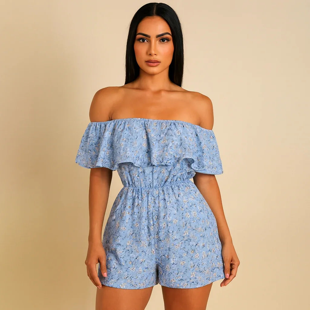 Floral Jumpsuits Shorts