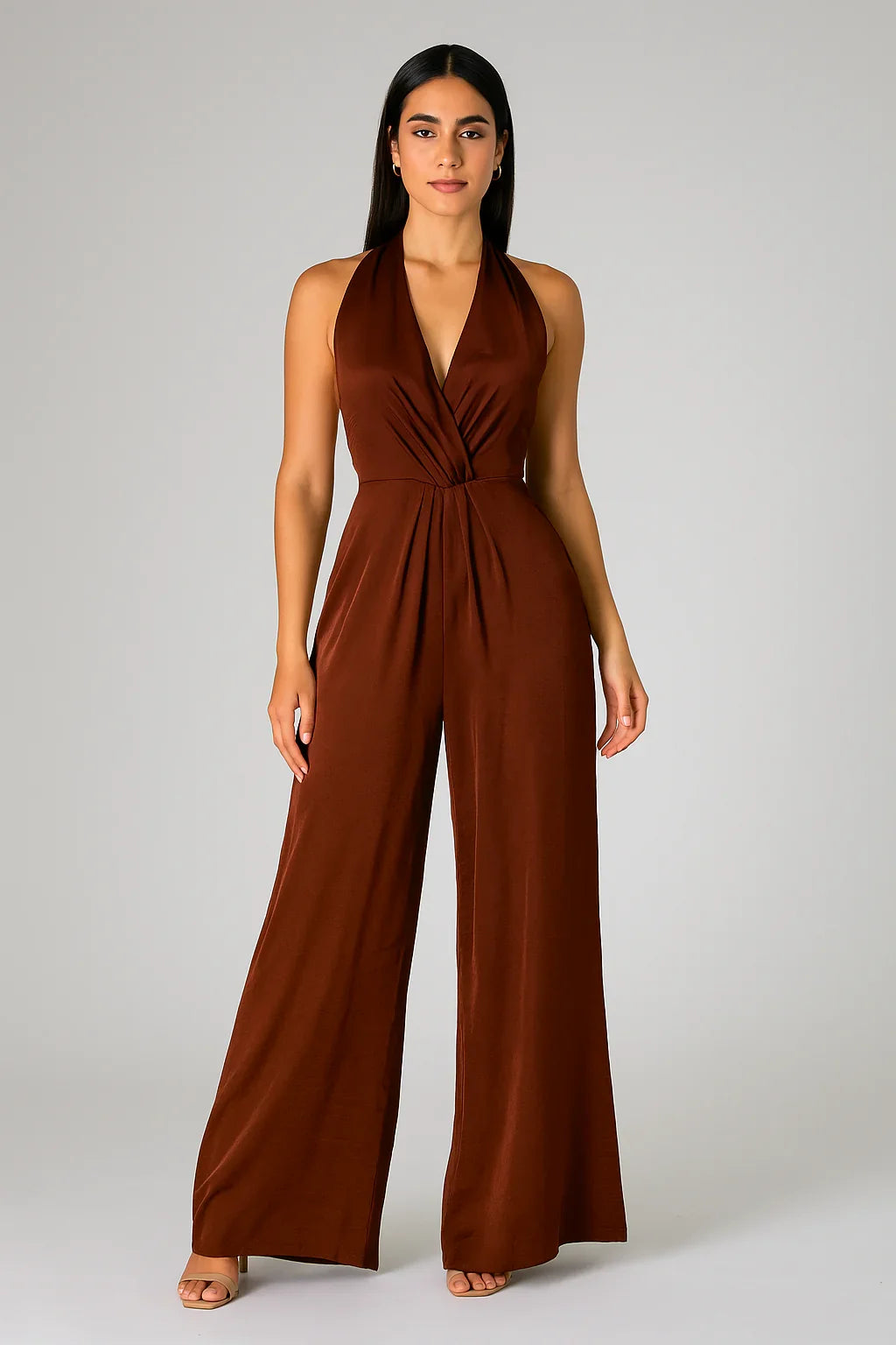 Backless Jumpsuits Women Halter Lace Up