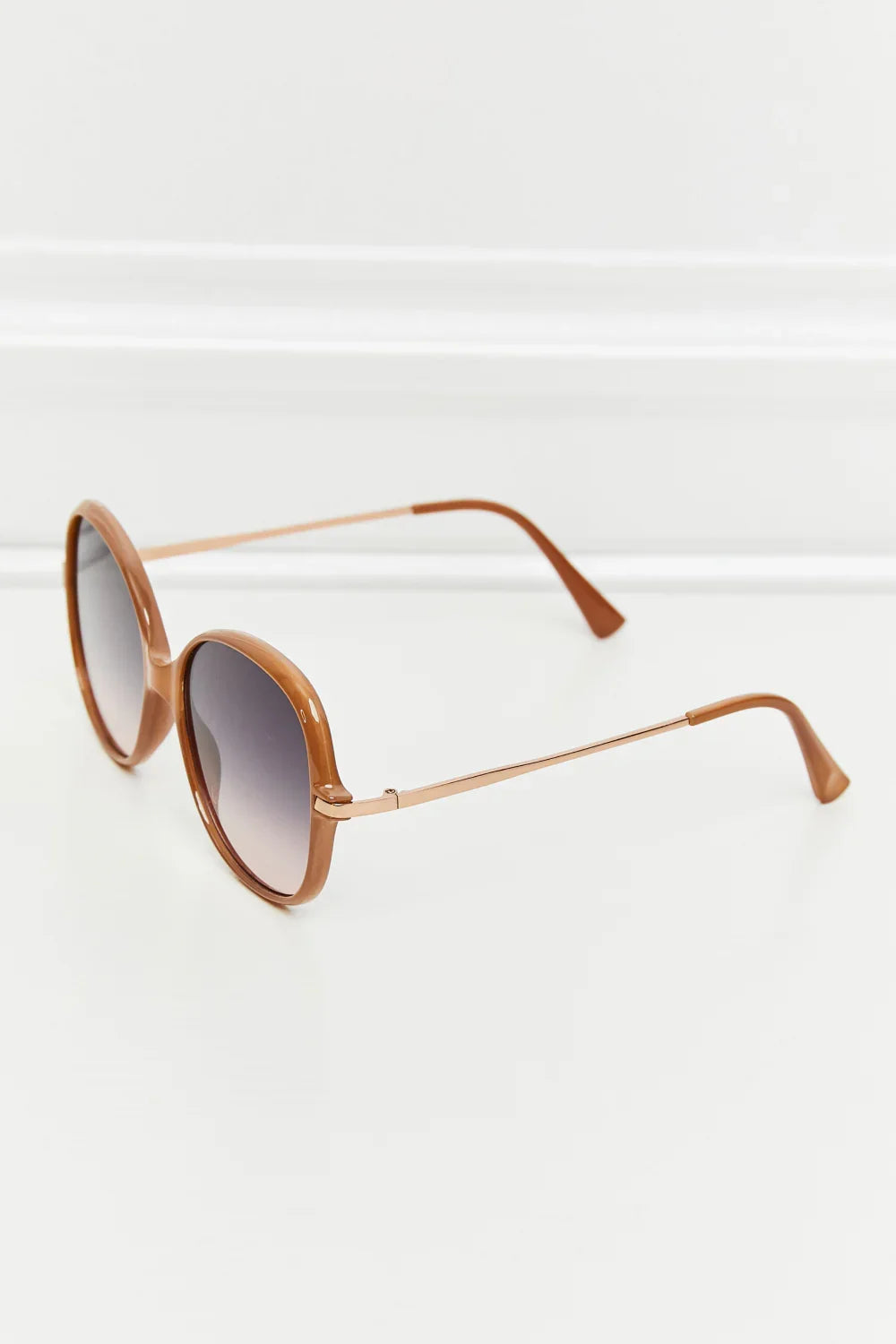 Metal-Plastic Hybrid Full Rim Sunglasses - Piña Colada