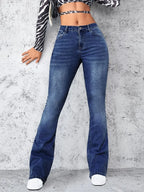High Rise Jeans with Pockets - Piña Colada