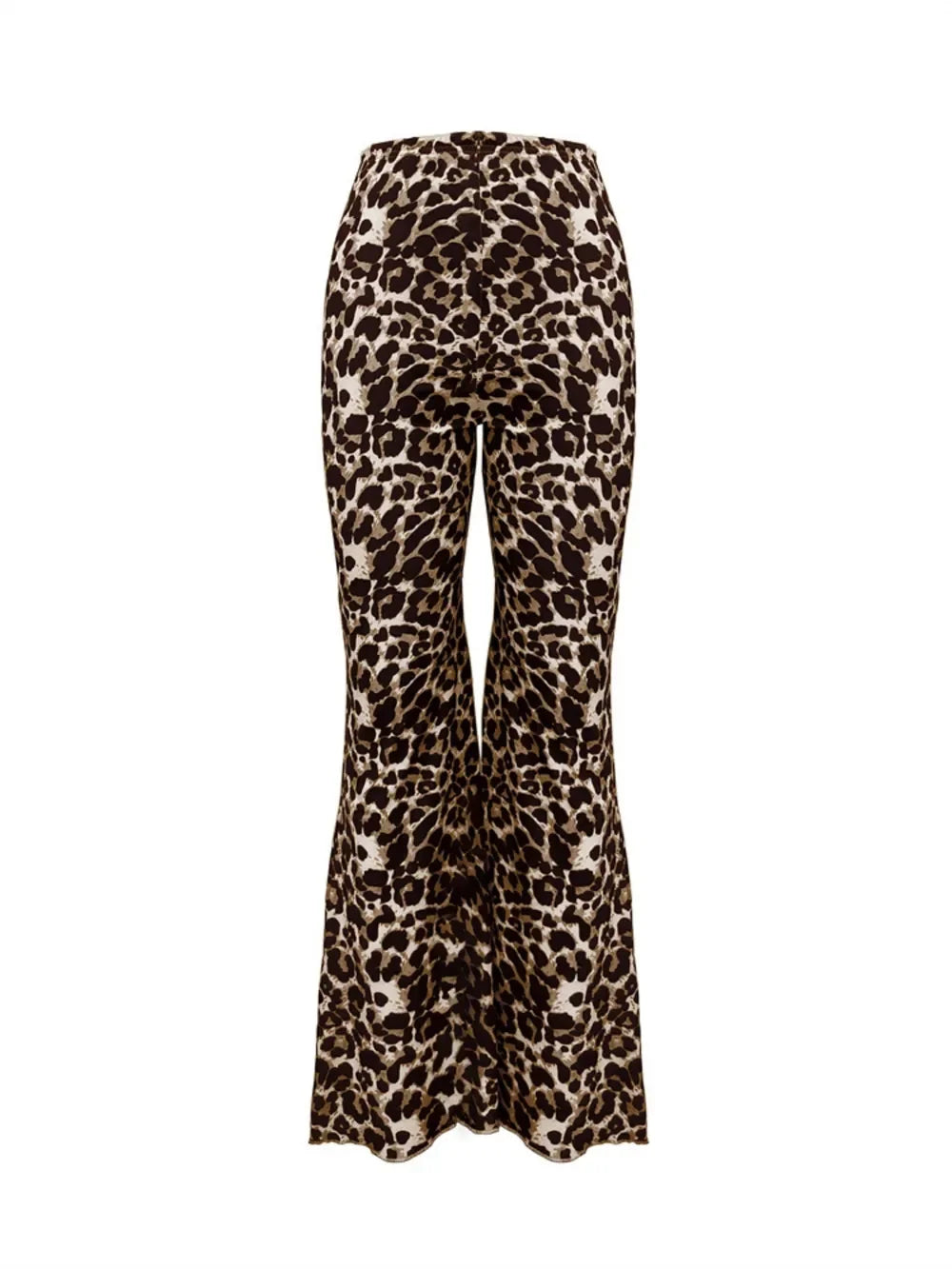 Leopard Flare Pants - Piña Colada