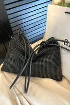 Rhinestone Knotted Strap Crossbody Bag - Piña Colada