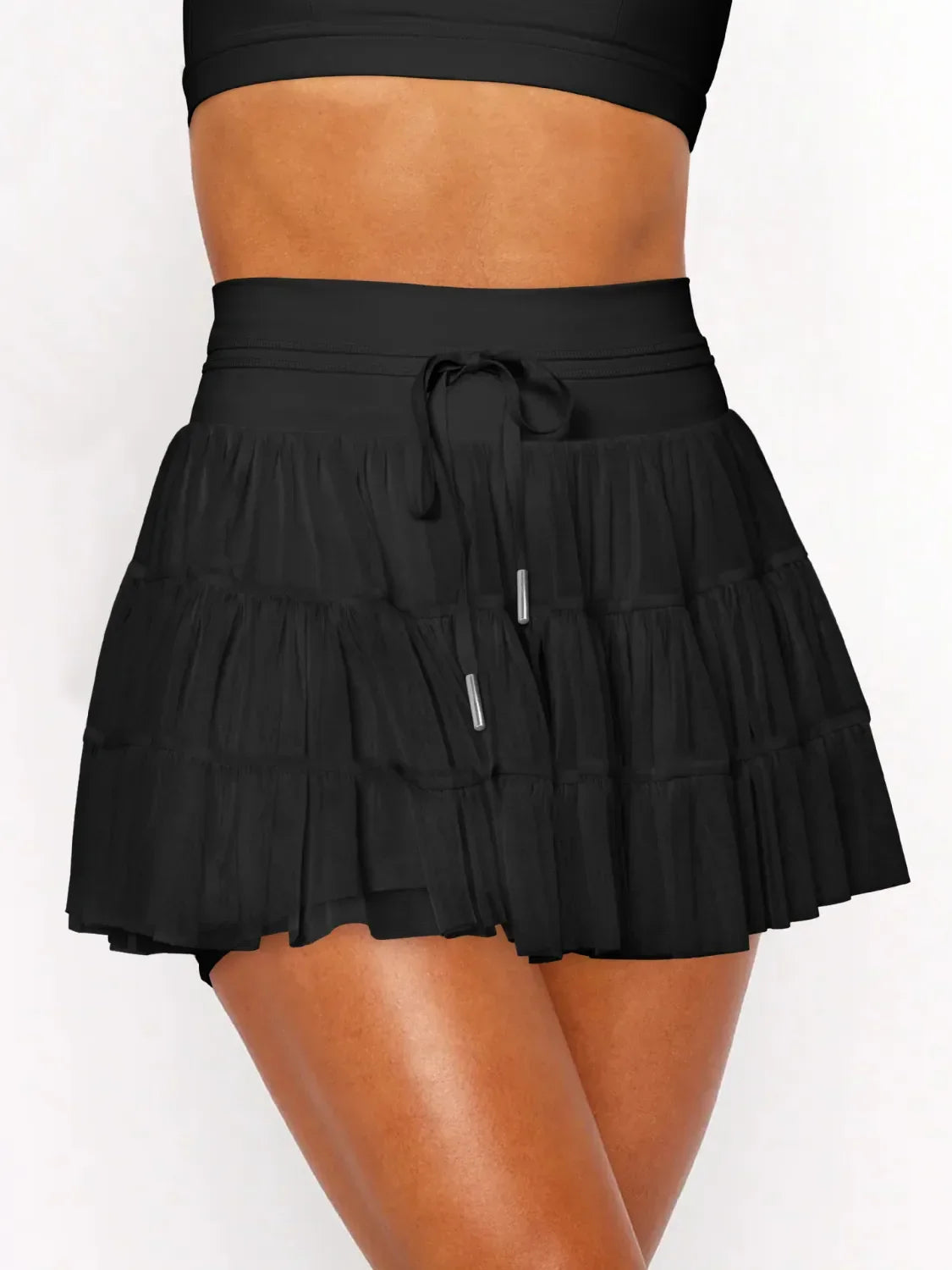 High Waist Skort with Pockets - Piña Colada