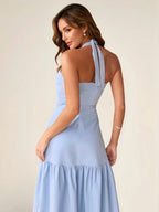 Twist Front Cutout Tiered Maxi Dress - Piña Colada