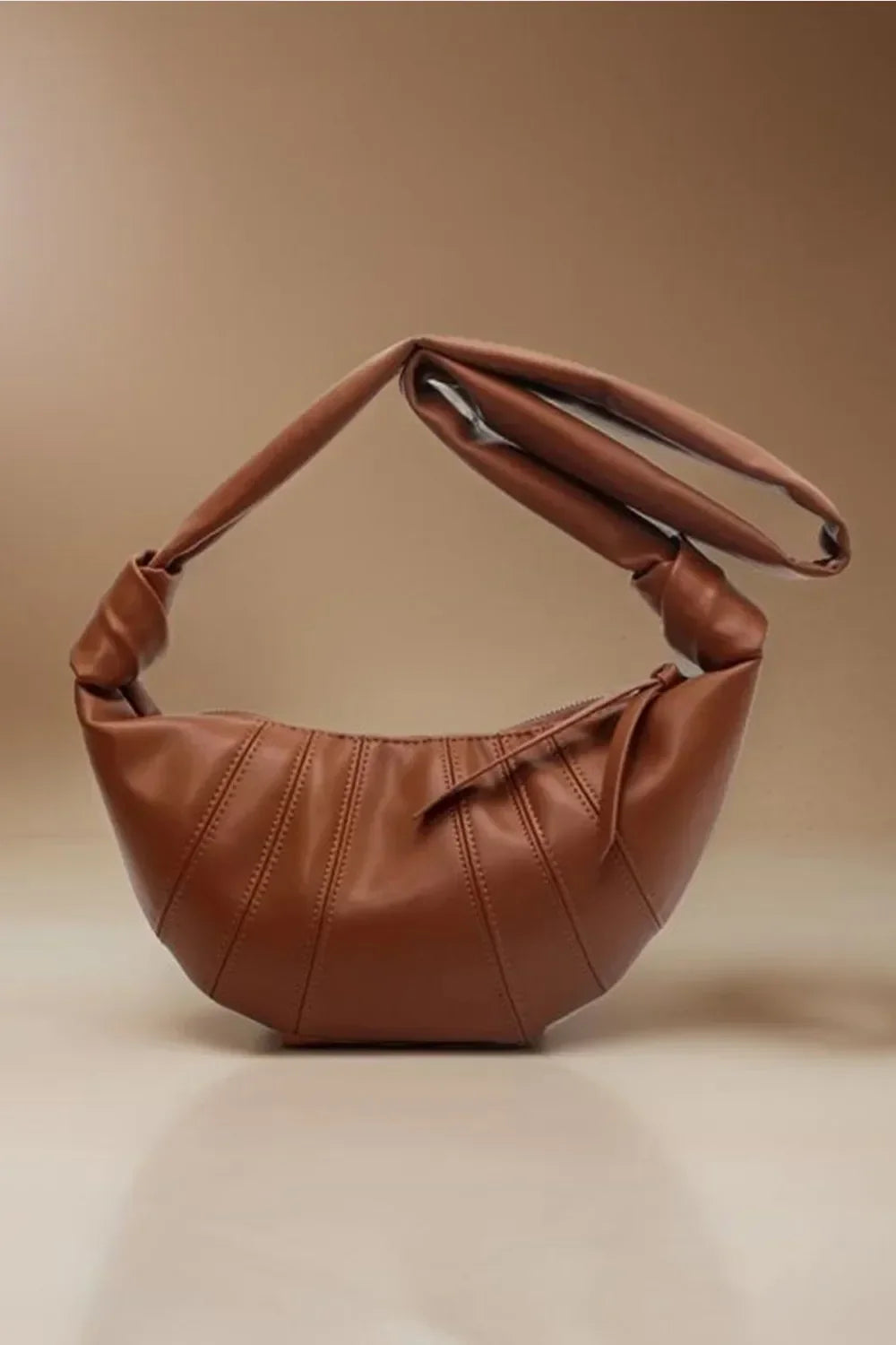 Zenana Vegan Leather Croissant Crossbody Bag - Piña Colada