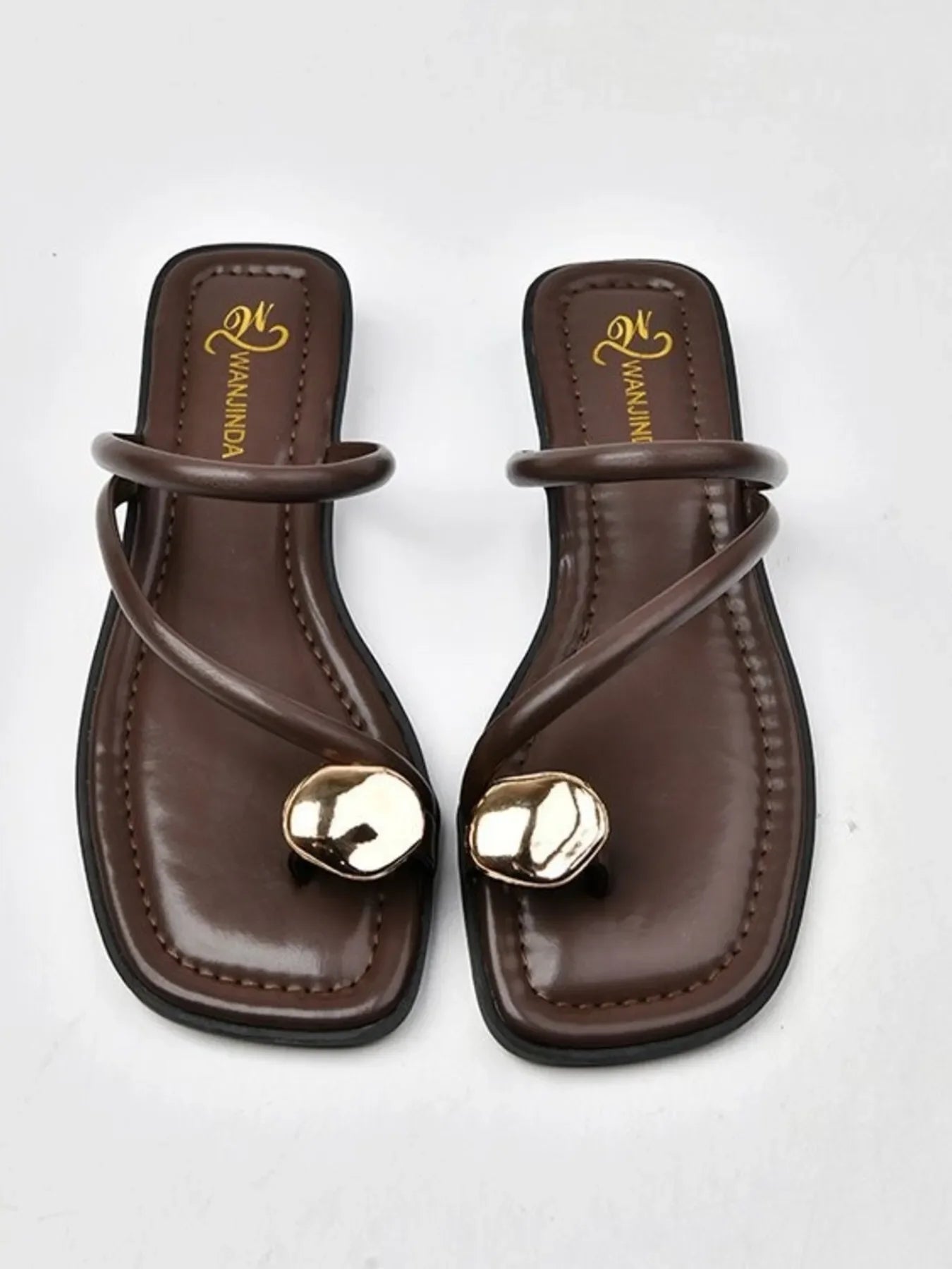 PU Leather Summer Sandals - Piña Colada