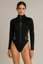 Skinny Fit Long Sleeve Playsuit