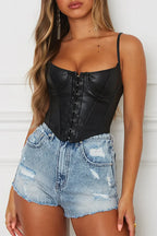 Scoop Neck Spaghetti Strap Cami - Piña Colada