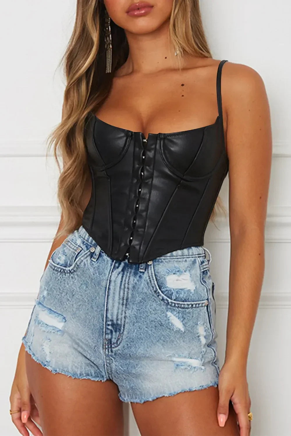 Scoop Neck Spaghetti Strap Cami - Piña Colada