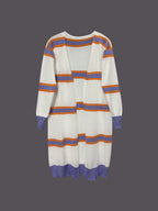 Striped Open Front Longline Cardigan - Piña Colada