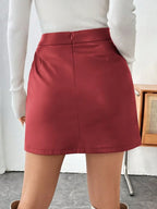 Mini Skirt with Zipper - Piña Colada