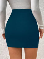 Honey Ruched Elastic Waist Skirt - Piña Colada