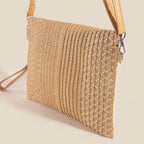 Fame Tight Woven Envelope Clutch Bag - Piña Colada