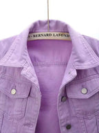 Full Size Cropped Denim Jacket Plus Size - Piña Colada