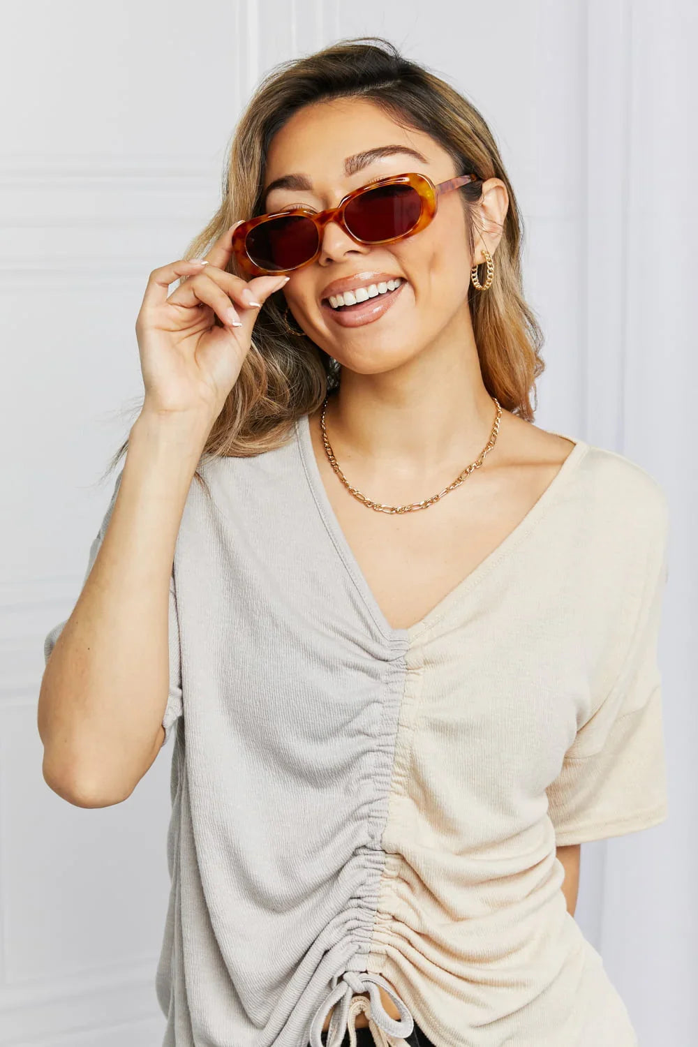 Oval Full Rim Sunglasses - Piña Colada