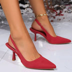 Point Toe Stiletto Pumps - Piña Colada