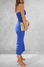Slit Tube Midi Dress - Piña Colada