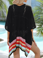 Crochet V-Neck Cover-Up Dress - Piña Colada