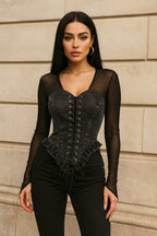 Seasonal Bodysuit Jean Mesh