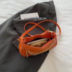 Chain-Embellished Shoulder Bag - Piña Colada