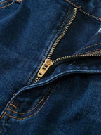 Full Size Distressed Raw Hem Flare Jeans - Piña Colada