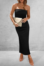 Slit Tube Midi Dress - Piña Colada