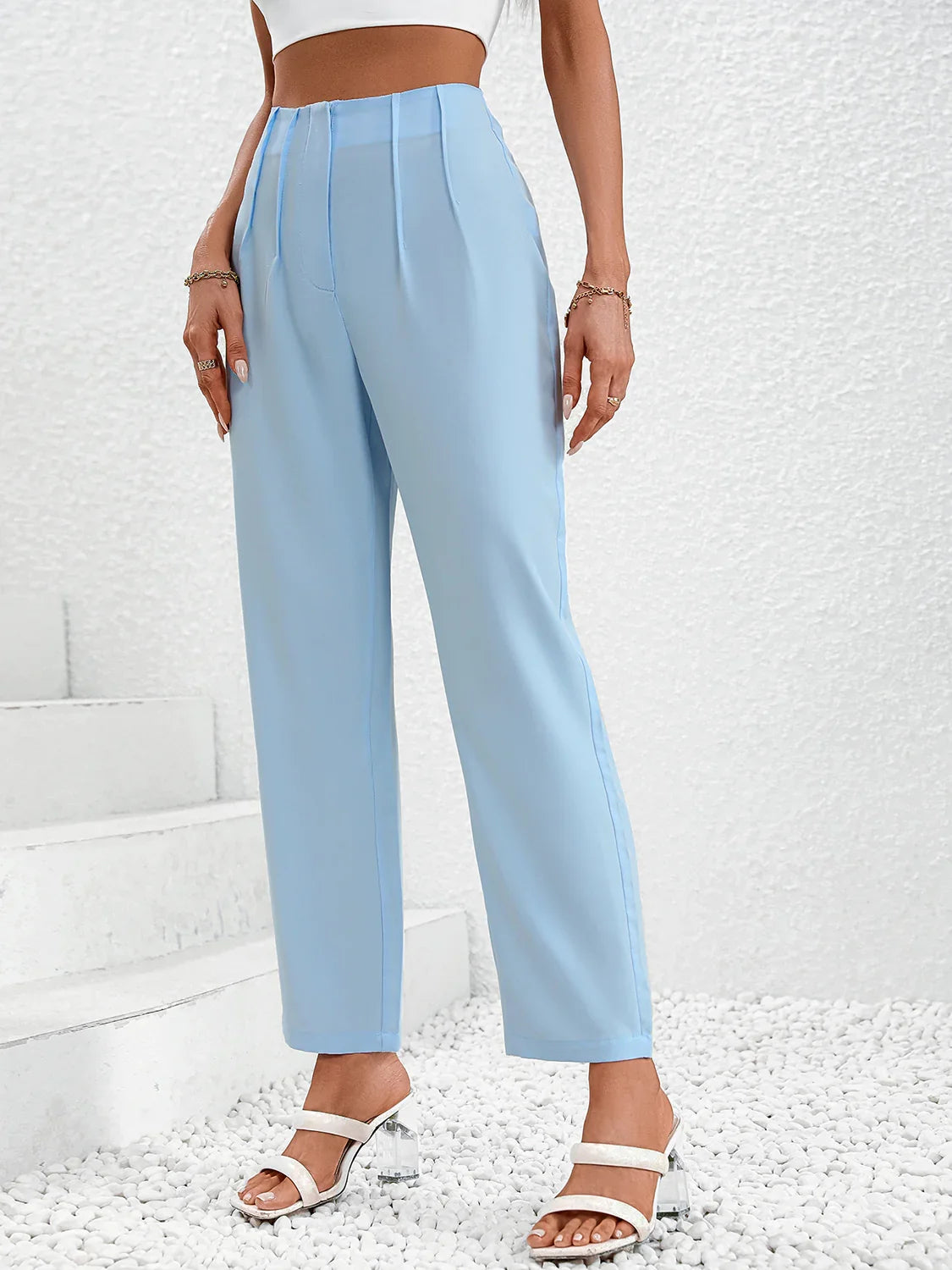 Ruched Long Pants - Piña Colada