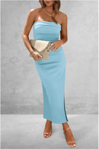 Slit Tube Midi Dress - Piña Colada