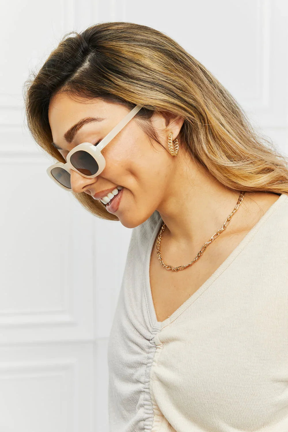 Oval Full Rim Sunglasses - Piña Colada