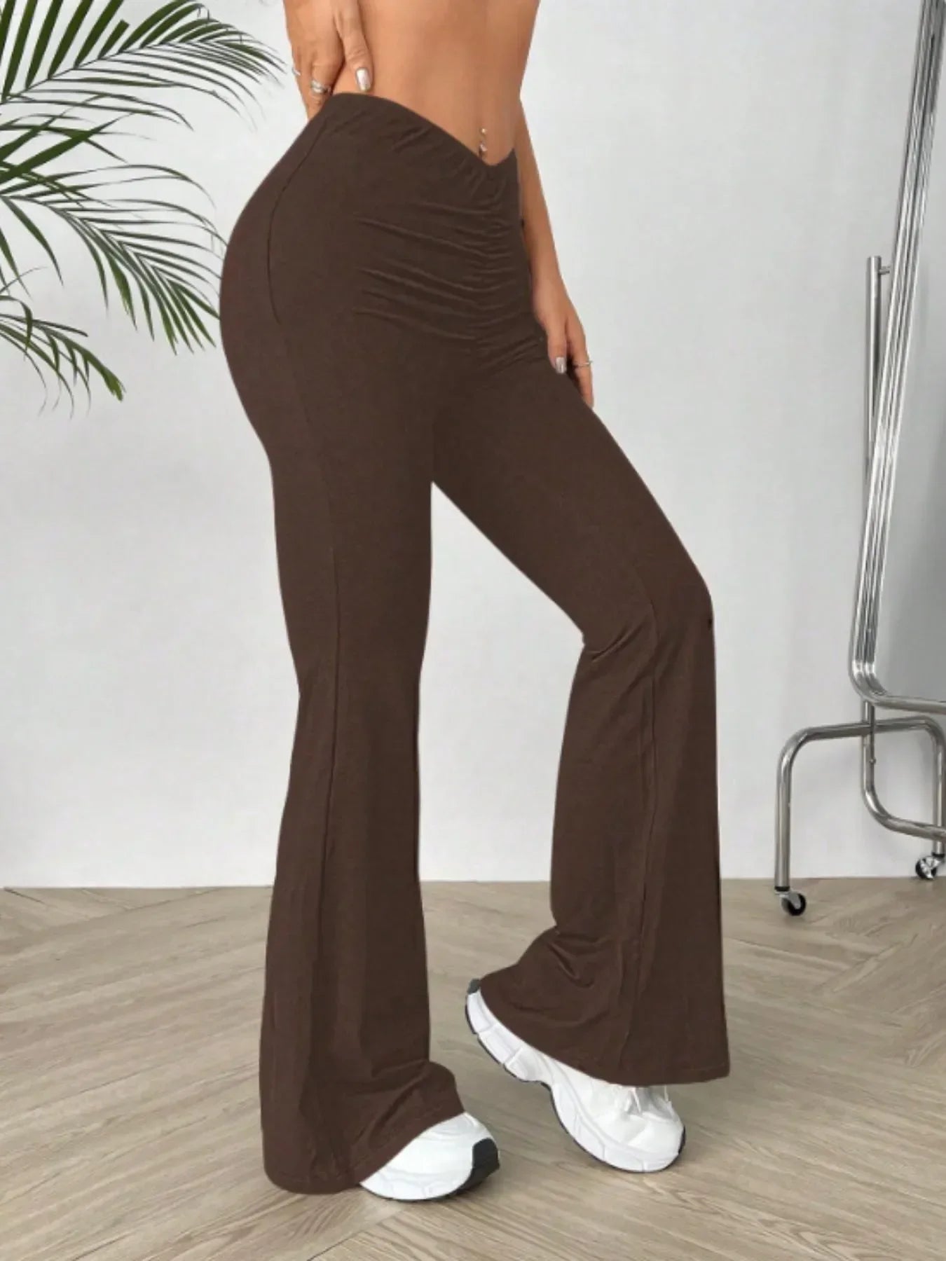 High Waisted Flare Pants - Piña Colada