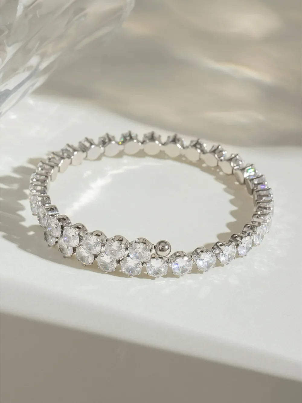 Stainless Steel Inlaid Zircon Bracelet - Piña Colada