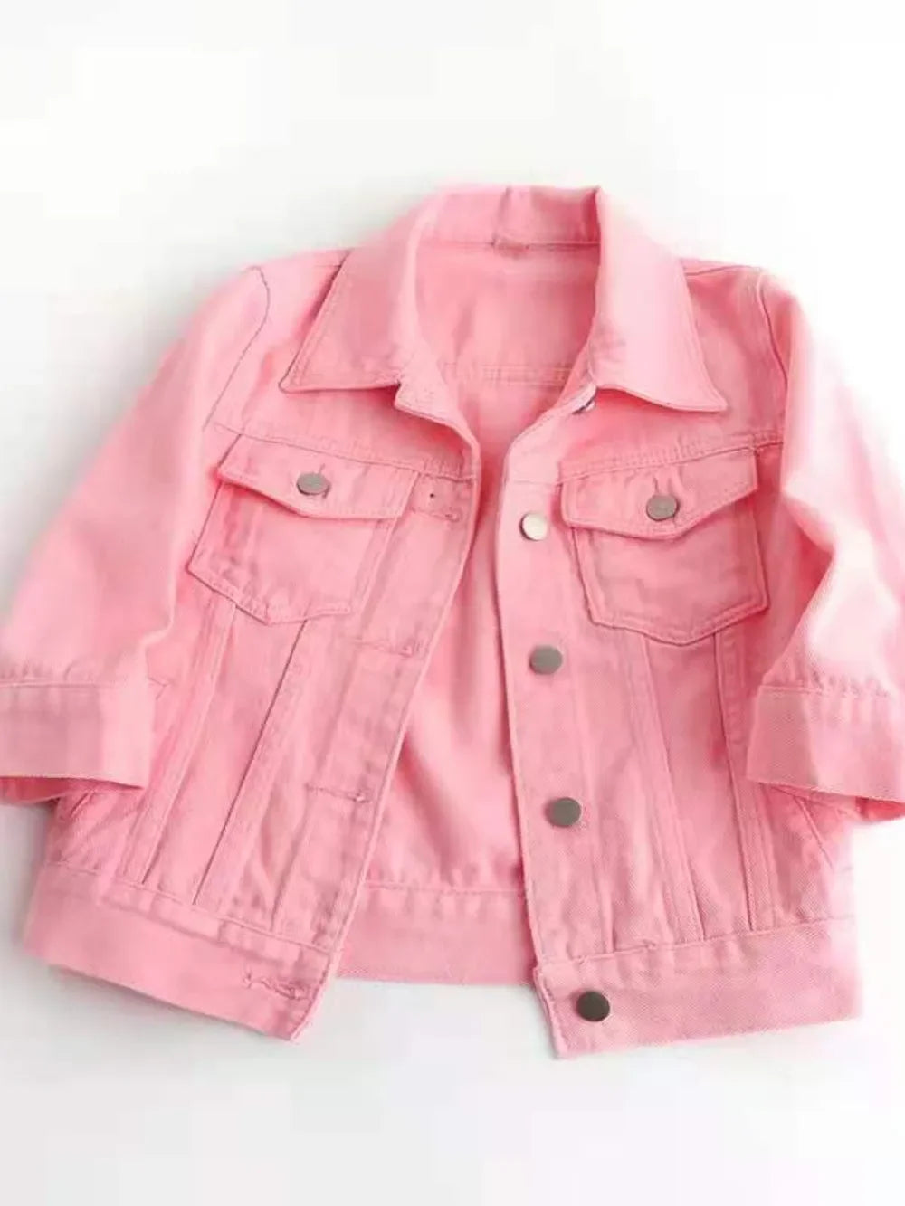 Full Size Cropped Denim Jacket Plus Size - Piña Colada