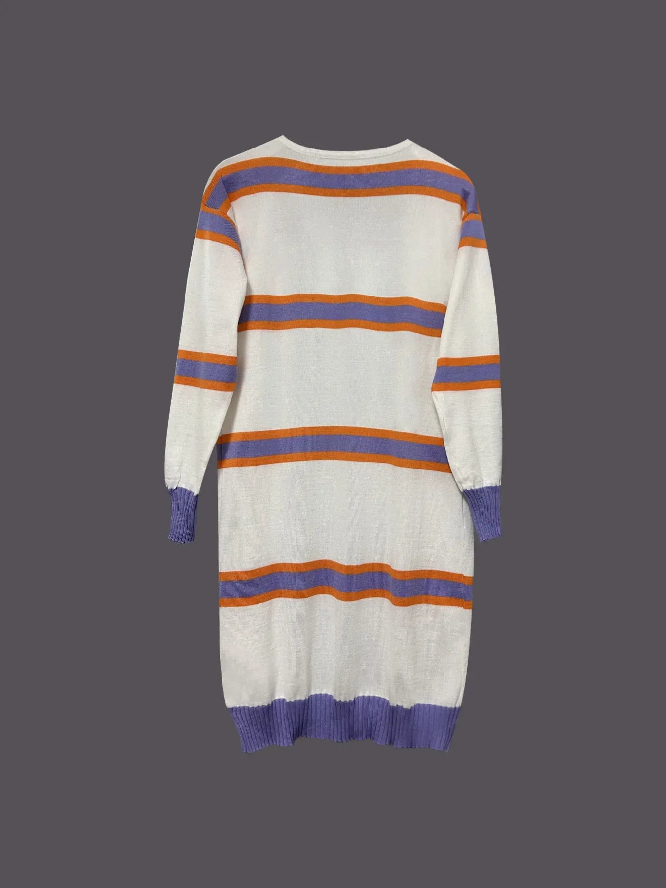 Striped Open Front Longline Cardigan - Piña Colada