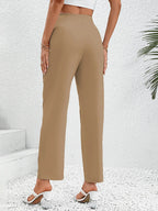 Ruched Long Pants - Piña Colada
