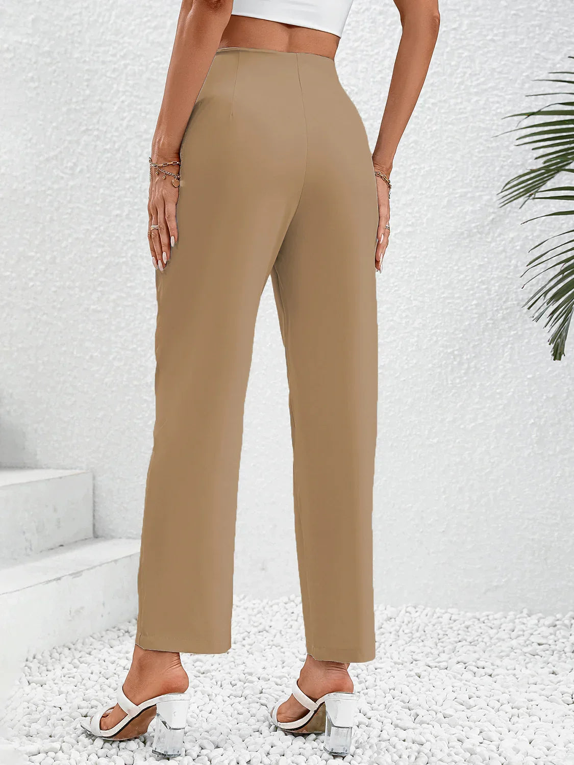 Ruched Long Pants - Piña Colada
